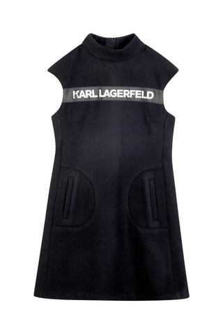 Vestido de lana - Negro - Karl Lagerfeld