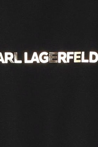 Vestido efecto doble prenda - Negro y dorado - Karl Lagerfeld