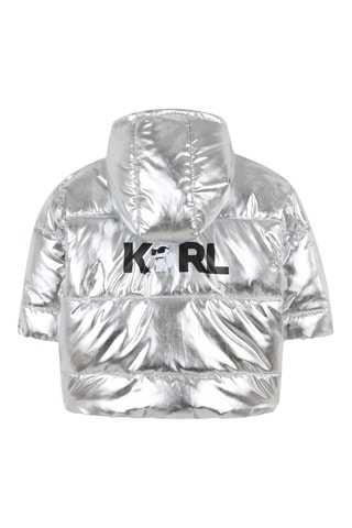 Anorak con capucha - Plateado - Karl Lagerfeld