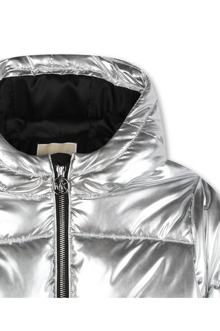 Anorak con capucha - Plateado - Michael Kors