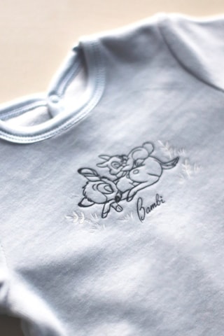 Pijama de algodón orgánico Bambi y Tambor Bambi Disney - Celeste - Carrément Beau
