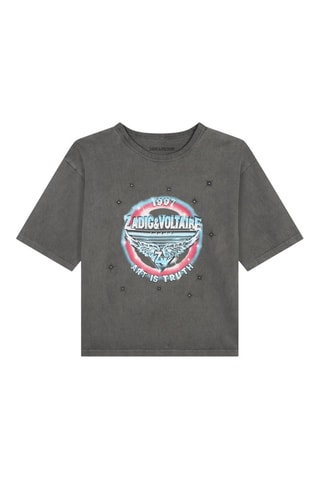Camiseta de algodón orgánico - Gris oscuro - Zadig