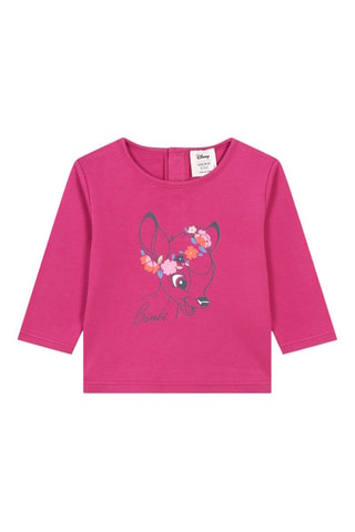 Camiseta de algodón orgánico Bambi Disney - Fucsia - Billieblush