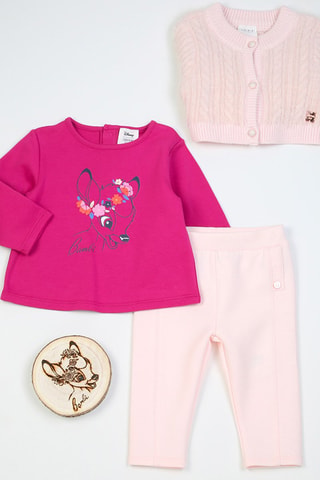 Camiseta de algodón orgánico Bambi Disney - Fucsia - Billieblush