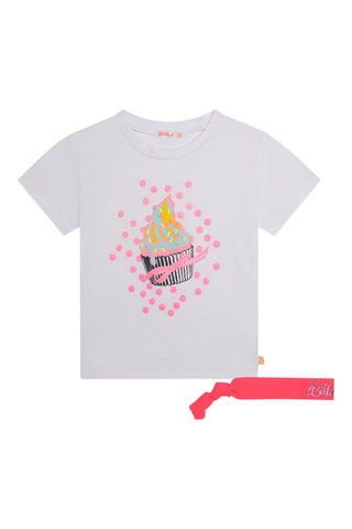 Camiseta y pulsera - Blanco y rosa