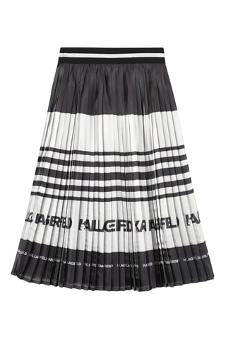 Falda plisada - Blanco - Karl Lagerfeld