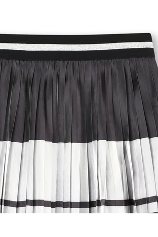 Falda plisada - Blanco - Karl Lagerfeld