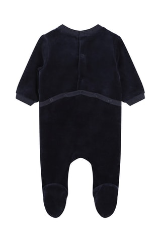 Pelele de terciopelo de algodón orgánico - Azul marino - Boss