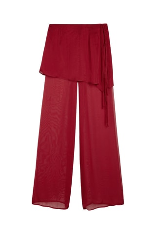 Pantaloni in seta - Bordeaux