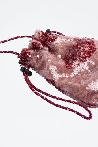 Borsa a secchiello - Rosa e rosso