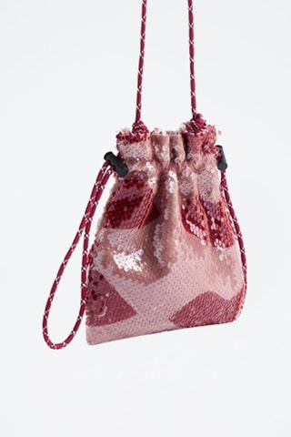 Borsa a secchiello - Rosa e rosso