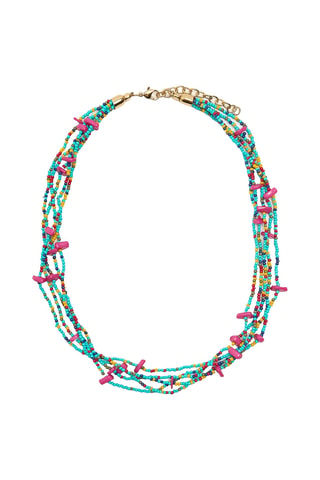 Collana - Blu e rosa