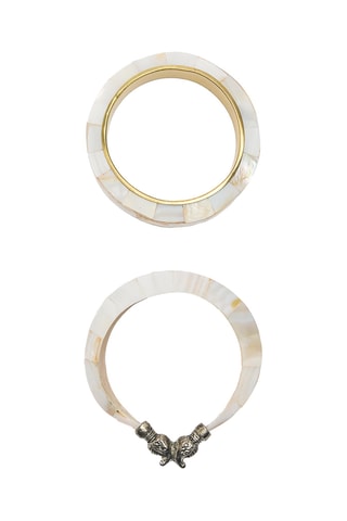 2 bracciali bangle - Bianco