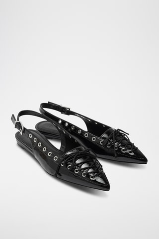 Sandali in vernice - Nero
