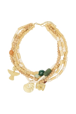 Collana in legno - Beige