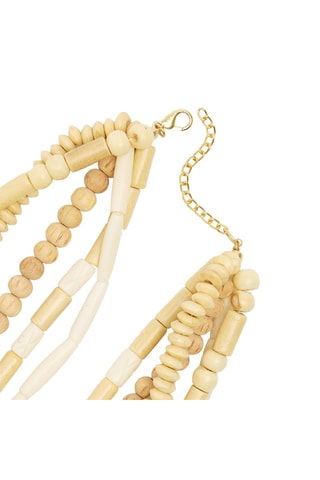 Collana in legno - Beige