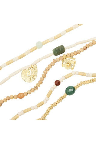 Collana in legno - Beige