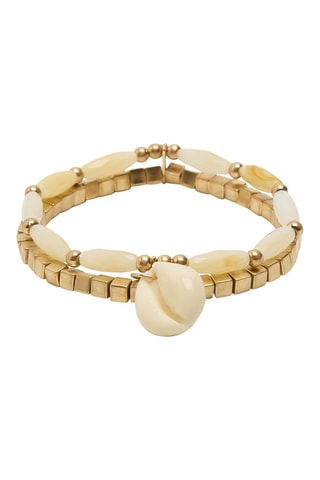 Bracciale - Dorato e bianco