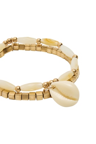 Bracciale - Dorato e bianco