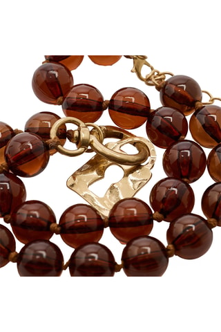 Collana - Dorato e marrone