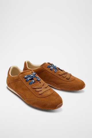 Sneakers in pelle scamosciata - Marrone