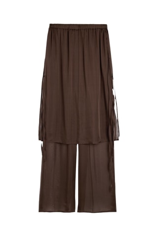 Pantaloni in seta - Marrone