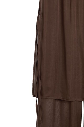 Pantaloni in seta - Marrone
