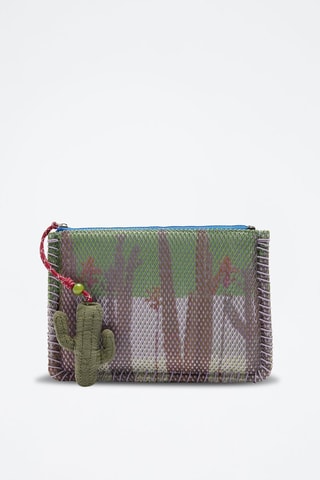 Pochette - Verde, marrone e viola