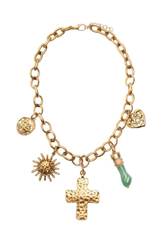 Collana - Dorato e verde