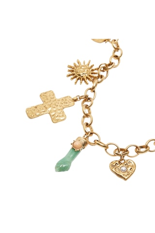 Collana - Dorato e verde