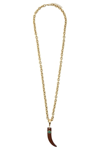Collana - Dorato e marrone