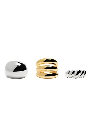 3 ear cuff - Dorato e argentato