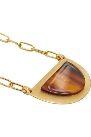 Collana - Dorato e marrone