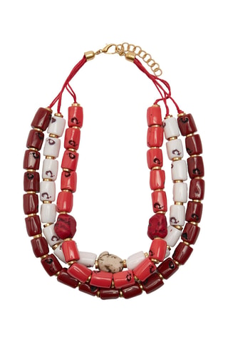 Collana multifilo - Rosso