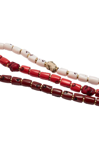Collana multifilo - Rosso
