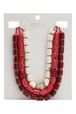 Collana multifilo - Rosso