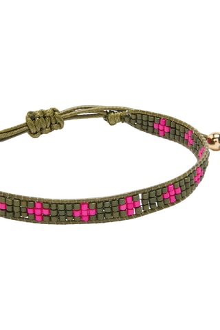 Bracciale - Verde e rosa