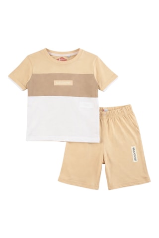 T-shirt et short - Beige
