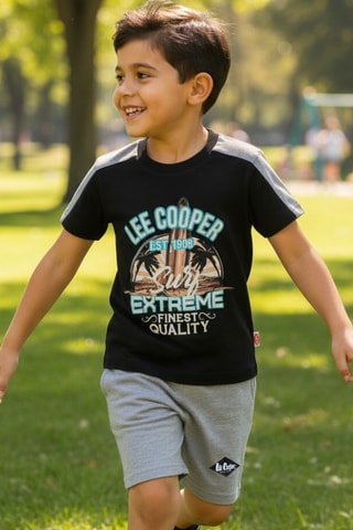 T-shirt et short - Lee Cooper - Noir