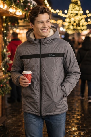 Parka à capuche - Lee Cooper - Gris