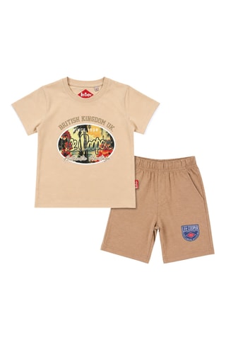 T-shirt et short - Lee Cooper - Beige