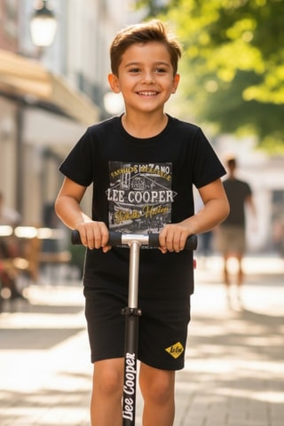 T-shirt et short - Lee Cooper - Noir
