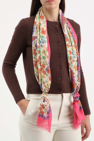 Foulard - Beige et rose