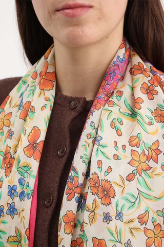 Foulard - Beige et rose