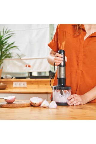 Frullatore a immersione 4 in 1 - 1000 W - 20 velocità - Nero e argentato
