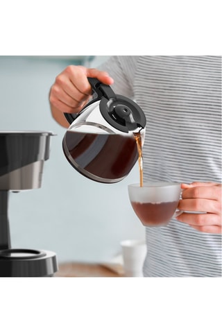 Caffettiera in acciaio inossidabile - 1,5 l - 1000 W - Nero e argentato