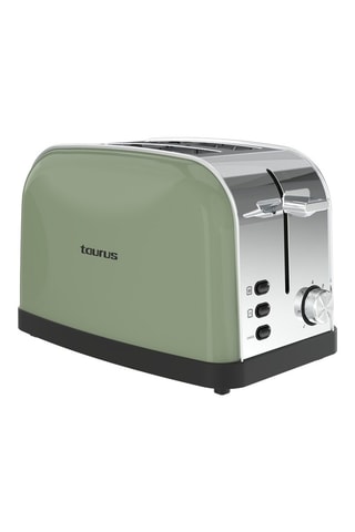Tostapane in acciaio inossidabile - 950 W - 2 scomparti - Verde e argentato