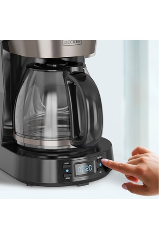 Caffettiera in acciaio inossidabile - 1,5 l - 1000 W - Nero e argentato