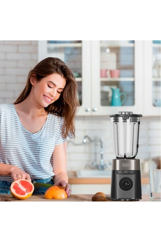 Frullatore - 2,2 l - 1200 W - 8 velocità - Nero e argentato