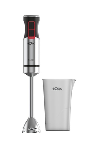 Frullatore a immersione in acciaio inossidabile - 1200 W - Nero, rosso e argentato